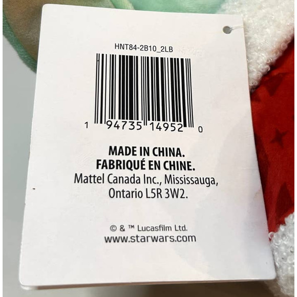 NEW Star Wars The Mandalorian Baby Yoda Grogu Santa Christmas Holiday Plush 10" - Picture 8 of 11